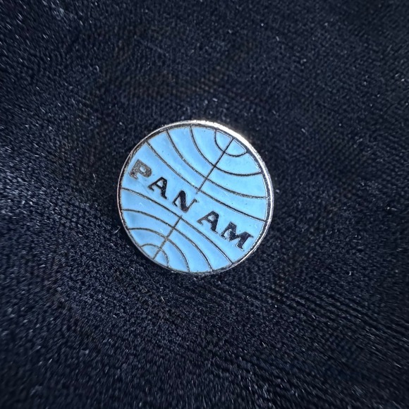 Pan Am Other - Vintage Pan Am Airlines Blue Globe Logo Lapel Pin Squire England 16mm Retro